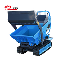 HYSTRONG Hydraulischer Raupenlader Mini-Kompaktlader Benzin 6,5 PS HYC50 500kg Schaufelkapazität Landwirtschaftlicher Dumper