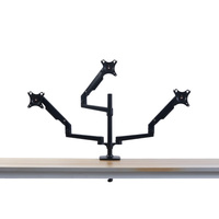 Support de moniteur en aluminium pour plusieurs écrans, bras de support d'ordinateur, rotation universelle gauche-droite, support pour trois écrans