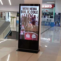 Soporte de suelo de inventario de EE. UU. Publicidad de pantalla táctil Ventana de tienda Publicidad Pantalla Lcd interior de 55 pulgadas Tótem de señalización digital