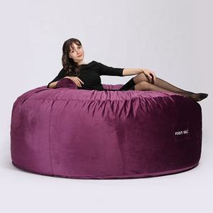 <span class=keywords><strong>Pouf</strong></span> Gigante Rotondo in Schiuma Compressa su Misura, Misure 3 4 5 6 7 8 Piedi, Grande Poltrona a Sacco - Product Image 4