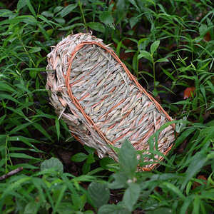 Nid pour hamster tissé à la main en paille, jouet à mâcher en herbe pour hamster, utilisation été et hiver - Product Image 4
