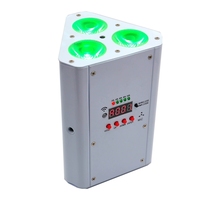 Projecteur de scène LED 3x18W RGBWA UV 6-en-1 DMX512 pour KTV, mariage, discothèque, bar, personnalisable en fer, avec batterie et télécommande sans fil