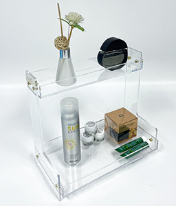 Estante <span class=keywords><strong>de</strong></span> Almacenamiento Esquinero Acrílico <span class=keywords><strong>de</strong></span> 2 Niveles, Organizador <span class=keywords><strong>de</strong></span> Baño, Soporte para Maquillaje y Perfumes, Gran Venta - Product Image 6