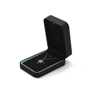 Cajas de Joyería de Microfibra de Color Personalizado FANXI, Cajas Negras para Anillos, Collares y Pulseras con Logotipo Personalizado - Product Image 5