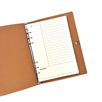Agenda en cuir PU personnalisé avec logo pour le bureau, l'école, les voyages, carnet de notes, planificateur, classeur à 6 anneaux pour cadeau
