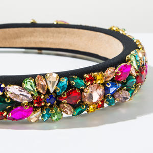 باروك الماس الثقيل عصابات الشعر المكشكش رائع مزاجه حجر الراين غرامة التألق عقال - Product Image 6