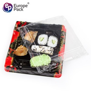 2020 nueva llegada llevar de plástico barato de marisco fresco paquete sushi bandeja - Product Image 1