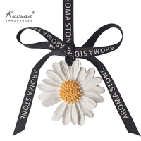Assiette en céramique fleur de marguerite avec corde désodorisant à l'huile essentielle naturelle suspendu plâtre parfumé pierre placard de voiture tiroir à vêtements