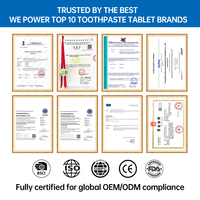 Fabricant de dentifrice en comprimés OEM ODM, saveur menthe, dentifrice solide, comprimés de voyage, soins bucco-dentaires, marque privée
