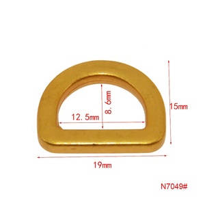 Gesper Logam Bentuk D Berkualitas Baik untuk Tali Ransel, Kancing Setengah Lingkaran Warna Emas Antik untuk Kalung Anjing - Product Image 4