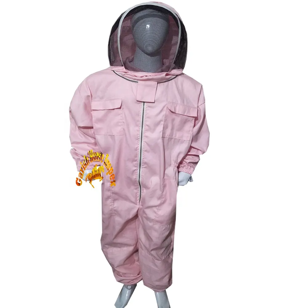 พรีเมี่ยมผ้าฝ้ายโดยรวมชุด Beekeeper Coverall ผ้าฝ้ายชุดผึ้งที่มีคุณภาพสูงรั้วผ้าคลุมหน้า Bee Keeper อุปกรณ์โดยรวม Sting Proof