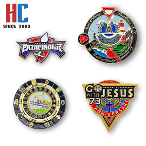 Pin de Solapa de Esmalte Suave Personalizado de Fábrica con 20 Años de Experiencia, con el Mensaje 'Viajador del Camino del Mundo', 'Vive con Jesús', 'Camporee Cristiana Adventista' - Product Image 4