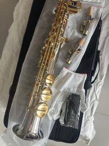 <span class=keywords><strong>Sassofono</strong></span> <span class=keywords><strong>Sopranino</strong></span> Professionale in Ottone Chiave BB con Laccatura Dorata, Accetta Ordini OEM - Product Image 3