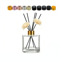 Diffuseur d'arômes cylindrique transparent en verre soufflé épaissi moderne, flacon de parfum à bâtonnets, ornement décoratif
