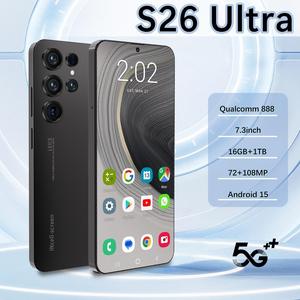 สมาร์ทโฟนรุ่นใหม่ <span class=keywords><strong>S26</strong></span> Ultra 5G ปี 2026 ของแท้ หน้าจอ 7.3 นิ้ว 16GB+1TB กล้องความละเอียดสูง 108MP  ปลดล็อคแล้ว รองรับสองซิม ระบบปฏิบัติการ Android 15 - Product Image 1