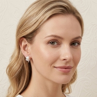 Produit Tendance 2026 : Boucles d'oreilles à clip sans perçage pour femmes, boucles d'oreilles en perles, vente en gros, bijoux en laiton