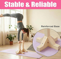 Barres de maintien en position inversée en bois, supports de yoga en pin pour pompes, barres parallèles de gymnastique stables, entraîneur de maintien en position inversée pour la maison et l'entraînement au yoga