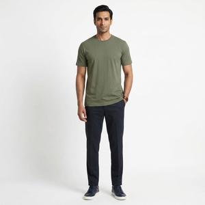 T-shirts en coton uni pour hommes, t-shirts en gros avec impression personnalisée, t-shirts légers pour hommes - Product Image 1
