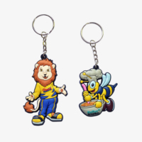 Porte-clés promotionnel en PVC avec avatar d'anime mignon, personnage de dessin animé personnalisé, personnage Moe, porte-clés en caoutchouc, cadeau d'affaires