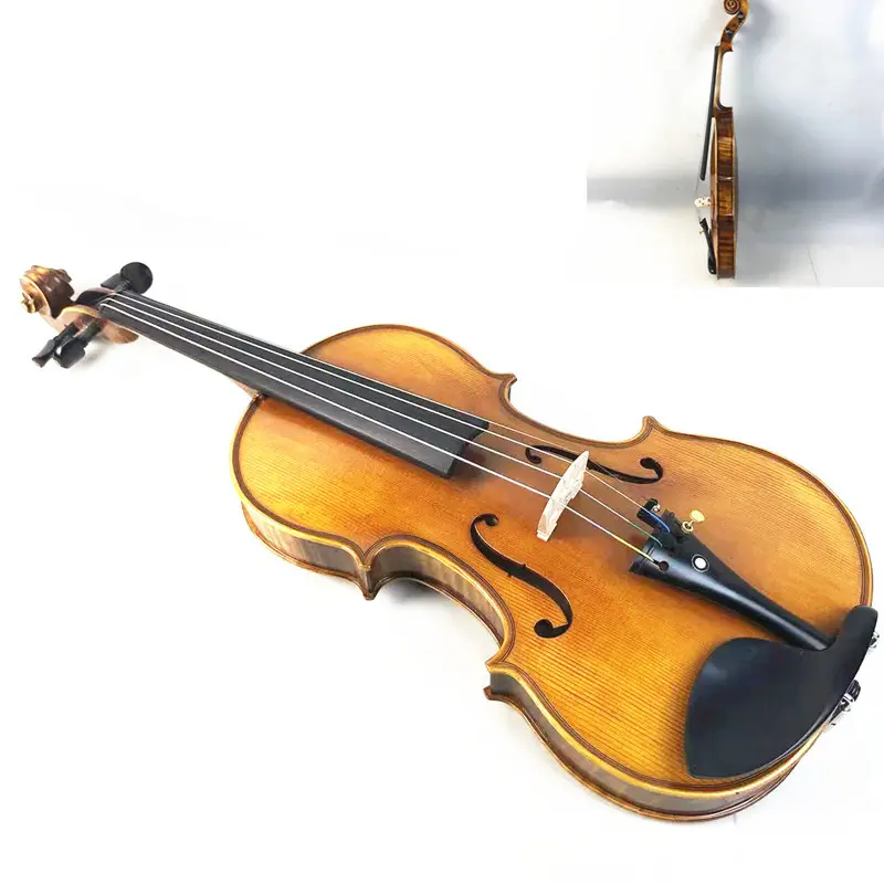 Solid Wood Violin Craft Stripe Violino for Kids Students