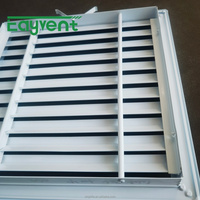 Grille de sortie d'air carrée en alliage d'aluminium durable et moderne avec grille de ventilation à lamelles pour entrepôt, montage mural
