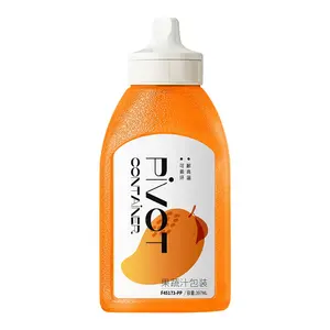Factory China new design 500g PP hot filling juice syrup sauces plastic honey squeeze bottle