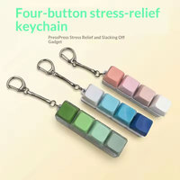 4 touches mécaniques colorées pour clavier, boutons de doigt, porte-clés anti-stress, touches de jeu pour clavier
