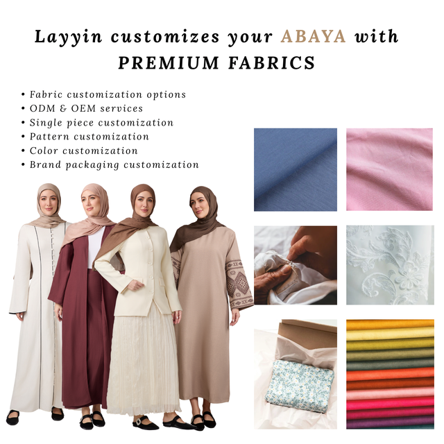 Garment Custom Clothing Manufacturer Abaya High Quality Women Linen Chiffon Cotton Casual Dress Brand Customized Apparel Design