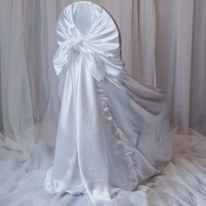Silky Satin Universal <strong>Chair</strong> <strong>Covers</strong> Fits All Type Of <strong>Chairs</strong> Event Dinning Slipcover For Wedding Party Banquet - Product Image 1
