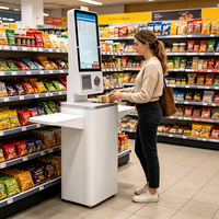 Kiosco Android Windows de Escritorio Intel I5 con NFC, Impresora Térmica, Lector de Códigos de Barras, Pantalla Táctil Capacitiva, Autoservicio, Blanco 1