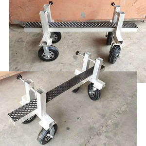 Hualong makineleri 4-Wheel granit mermer taş döşeme hareketli Dolly arabası alüminyum tezgah 4 tekerlekler ile sepeti yükleyin - Product Image 5