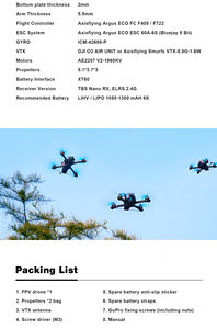 Axisflying MANTA5 SE 5-дюймовый FPV-дрон с дальностью полета 10 км, длительным временем работы, пультом управления, бесщеточным двигателем и HD-камерой. Оптовая продажа напрямую с завода. - Product Image 6