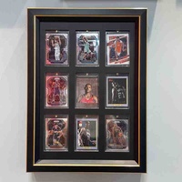 Cadre d'affichage de cartes de sport personnalisé, noir, vue dégagée, armoire verrouillable, cadre de cartes à collectionner, étoile murale, cadre d'affichage de cartes, étui