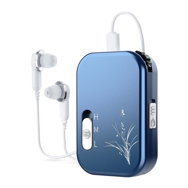 Factory Wholesale Rechargeable Analog Pocket Hearing Aid with Noise Reduction for Adults Seniors 90 Hour Battery Life