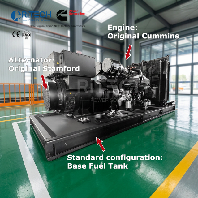 Ritech 2000kva 1000kva Electric Generator Industrial Generator Genset 1 Mw 2 Mw Backup Electric Power Diesel Generator Set