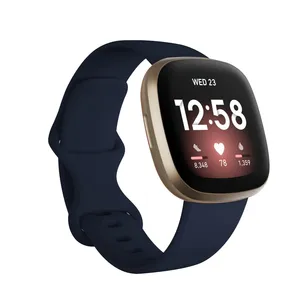 Pulseira de silicone ryb para fitbit sense/fitbit versa 3, bracelete de borracha para smartwatch