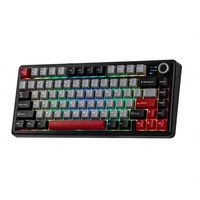 Clavier de jeu mécanique AULA F75 MAX 75% PBT RGB, trois modes (BT/filaire/sans fil) pour ordinateur portable, touches programmables, hot-swap
