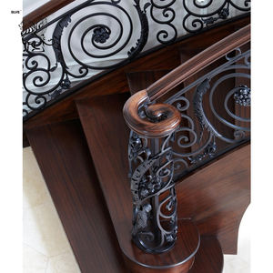 Escalera de Caracol moderna BLVE Barandilla de hierro forjado Terraza exterior Barandilla de escalera francesa Rieles de valla de hierro fundido - Product Image 2