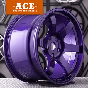 Rines de Aleación Forjados Personalizados Estilo <span class=keywords><strong>TE37</strong></span> Color Borgoña para Autos de Pasajeros Nissan GTR 350Z 370Z Toyota Supra GR86 Civic Mazda - Product Image 3