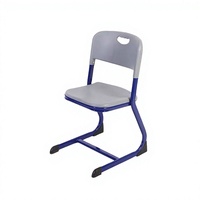 Ensemble de bureau et chaise d'école en métal confortable pour les étudiants, tables et chaises d'étude