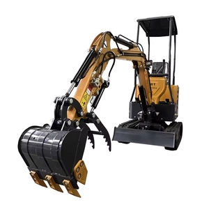 Mini excavadora china de 1 tonelada con pulgar hidráulico y motor B & S de ala lateral, envío gratis - Product Image 3