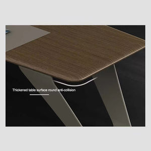 लीयू लक्जरी आधुनिक डिजाइन कार्यकारी चमड़े के बॉस डेस्क एल-आकार निदेशक कार्यालय फर्नीचर मॉड्यूलर घर और स्कूल उपयोग टेबल - Product Image 6