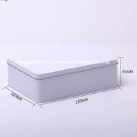 220*160*65mm carré boîte en fer blanc Snack boîte de rangement Cookie fer boîte à la main fleur gâteau cadeau boîte emballage