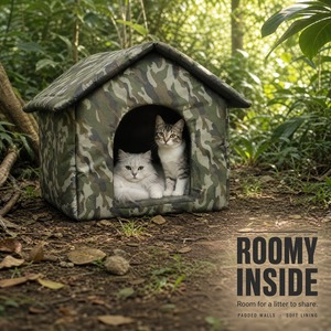 Casa de Camuflaje para Mascotas, Refugio Impermeable para Conejos y Mascotas Pequeñas, Plegable, para Acampar en la Selva - Product Image 1
