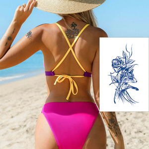 Tùy Chỉnh Bán Buôn Kích Thước Nhỏ 15 Ngày Lâu Dài Màu Xanh Đen Bán Vĩnh Viễn Nước Thảo Dược Hình Xăm Không Thấm Nước Da An Toàn Tạm Thời - Product Image 3