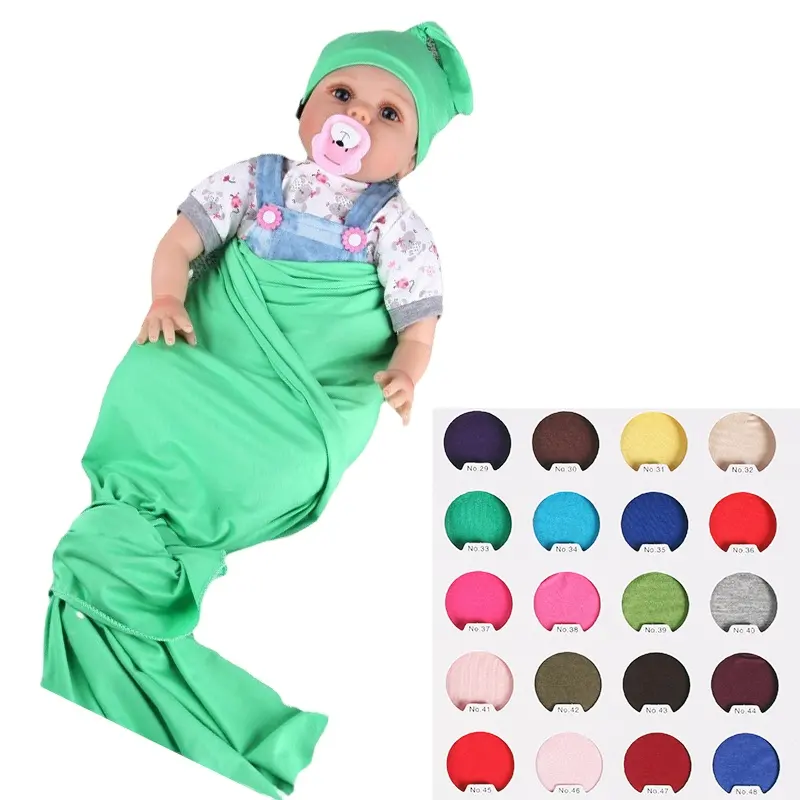 Baby Swaddle Baby Muslin Blanket Set Infant Sleeping Knotted Swaddles New Born Knitting Wraps Wholesale