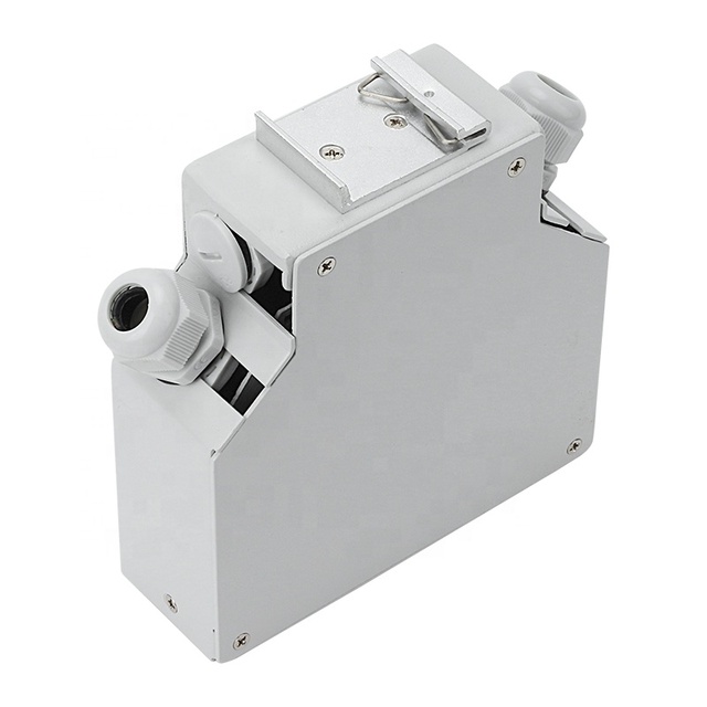 Outdoor Aluminum Material DIN Rail Mounted Fiber Optic Terminal Box for Telecommunications