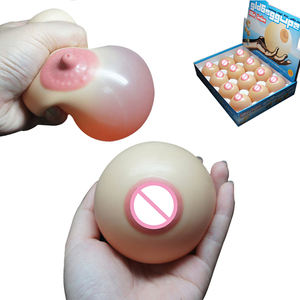 Yumuşak kauçuk yetişkin meme modeli stres topu anti-stres pamuk dolgulu göğüsler sıkmak oyuncak kabartma için - Product Image 3