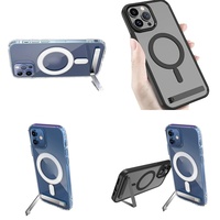 Casing Ponsel Anti Benturan dengan Penyangga untuk iPhone 17 Air 16 Pro Max 15 14 13 12 11 Pelindung dengan Kickstand
