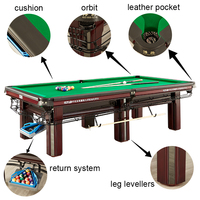 Table de billard chinoise Bojue Eight K3 de haute qualité, design exclusif sur mesure, fabrication de précision, snooker, taille personnalisée, cuir